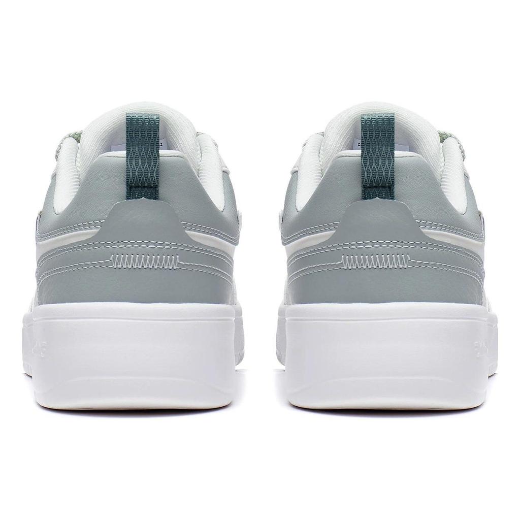 Li Ning Sycee Slip Resistant Cushioning Abrasion Resistant Low top Skateboard Shoes Women's White Green AGCT340-2