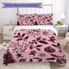 Christmas Elements Pattern Bedding Uilt Set Uilt Cover Pillowcase Home Decoration Birthday Gift (1 * Duvet Cover + 2 * Pillowcase Without core)_XIA