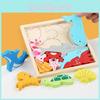 Ocean Wooden Animal Vehicle 3d Puzzle Toy For Kids Brain Development Play Gift