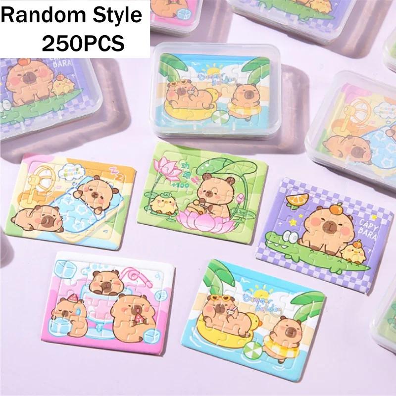 Cartoon Mini Capybara Paper Puzzle Box Children's Puzzle DIY Puzzle Board Gift Hand Eye Coordination Exercise Cardboard