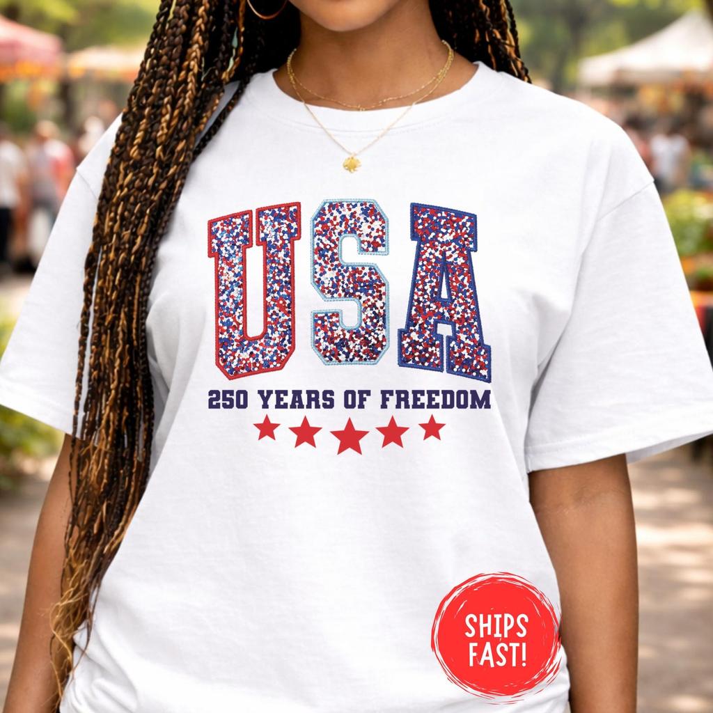 USA Shirt 250 Years Of Freedom Shirt 1776-2026 Patriotic America Tee Independence Day 4th of July Vintage USA Flag History Comfort Colors