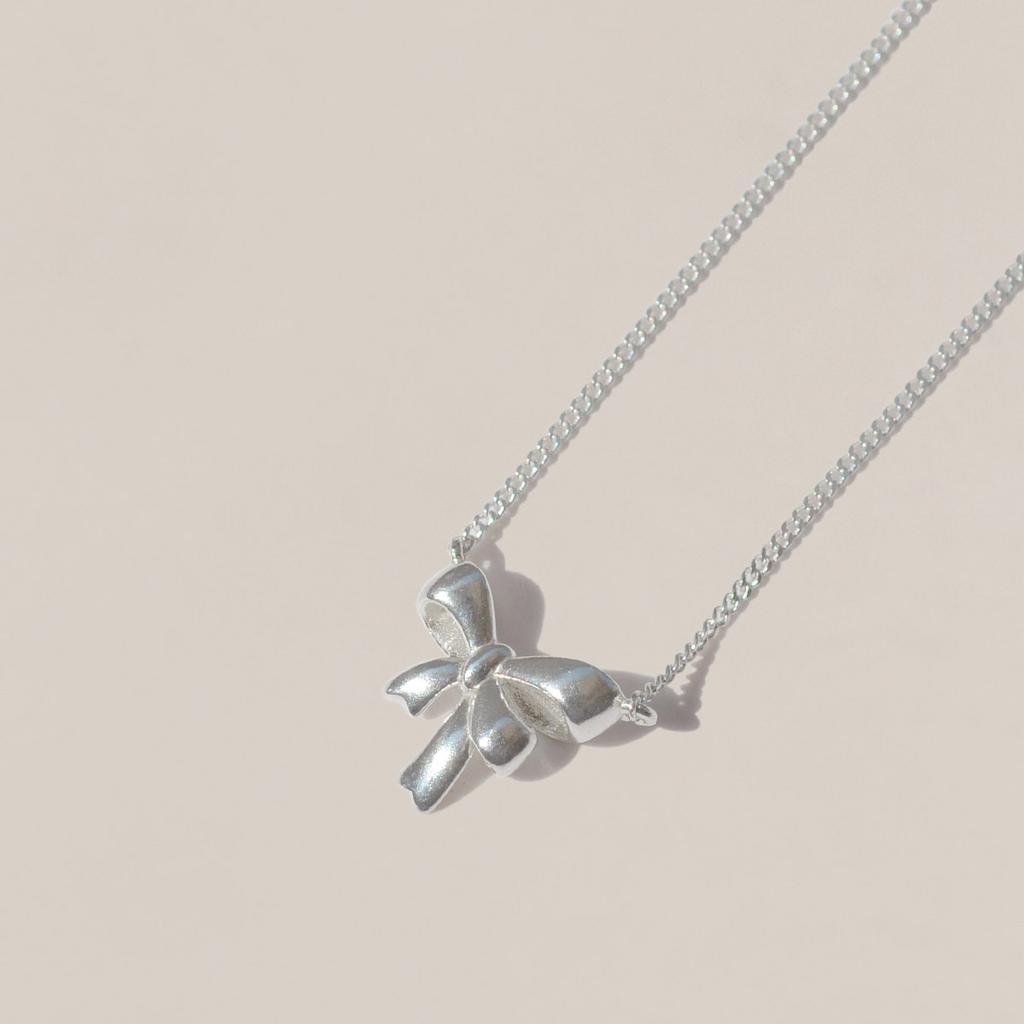 47Bag 925 Silver Mini Ribbon Necklace Tania