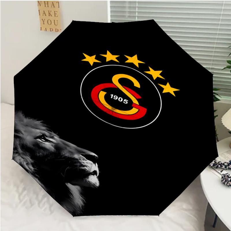 Galatasaray S .K Print Automatic Umbrella, 8 Rib Iron Frame, Plastic Handle, Suitable for Outdoor Travel &Daily , Ideal Gift