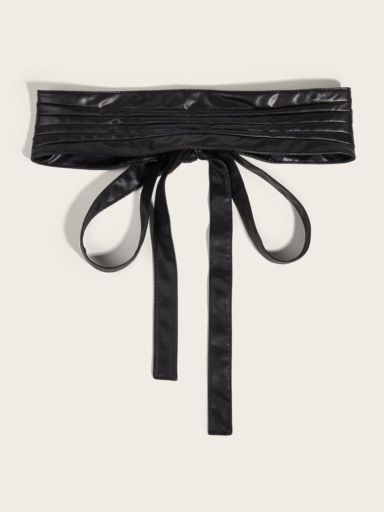 Wind Lady Knotted Wide Belt Retro Elastic Elastic Waist Seal Waist Decoration