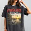Everglades Nationalpark Shirt, Florida Feuchtgebiete Tierwelt T-Shirt, Vintage Sonnenuntergang Landschaft Kleidung, Outdoor Natur Reise Geschenk