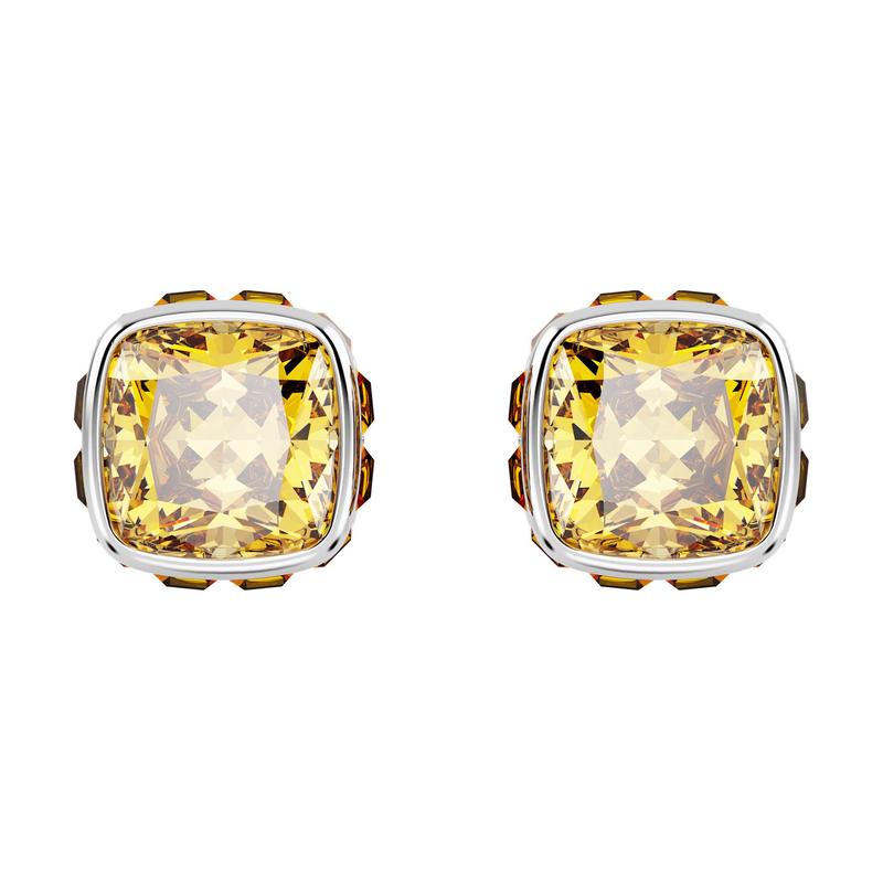 Swarovski Birthstone November birthstone square cut earrings for women yellow 5660802