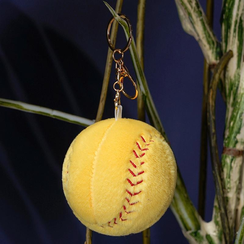 9/20Cm Baseball Pluche Kussen Gevuld Groen Wit Geel Sportbal Pluche Sofa Stoel Decoratie Cadeau 9x9cm pendant