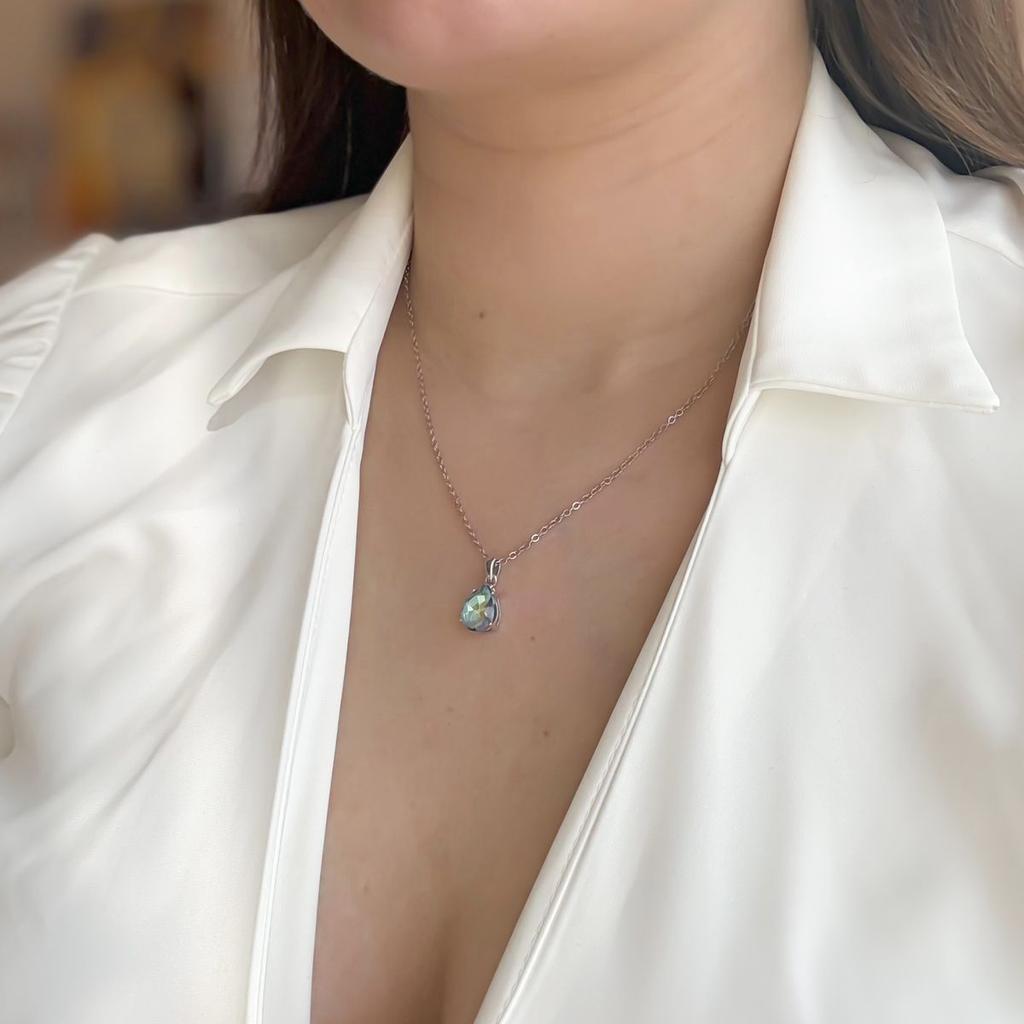 Серебряная подвеска с мистик топазом 3.175ct (2158004)