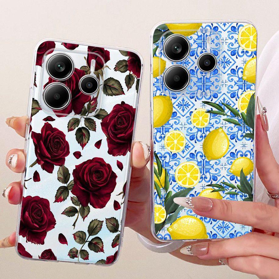 For Xiaomi Redmi Note 14 4G Case New Fashion Flower Bowknot Soft Slim Silicone Back Cover For Redmi Note 14S Note14 5G Protector