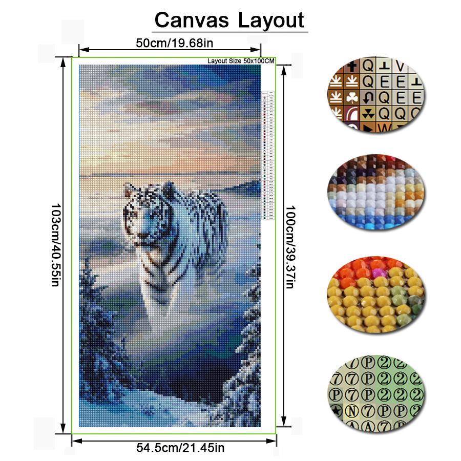 Morning Fog Tiger Large Size Diamond Painting New Collection Wild Animals Diy Full Drill Rhinestone Embroidery Mosaic Cross Stitch Kits