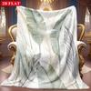 Elegant Metallic Foliage Soft Warm Bed Throw Blanket Versatile Decorative Wrap For Coffee Shop Office Supermarket Store