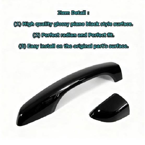 For 2018- Hyundai Accent Glossy Black Edition Side Door Handle Covers Trims