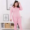 Women's Thin Velvet Plus-Sized Long Underwear Thermal Underwear Fleece Solid Color