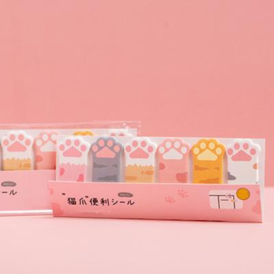 Memo Pad Great Self-adhesive Stationery Cartoon Cat Paw Pads for Reminders Office Supplies