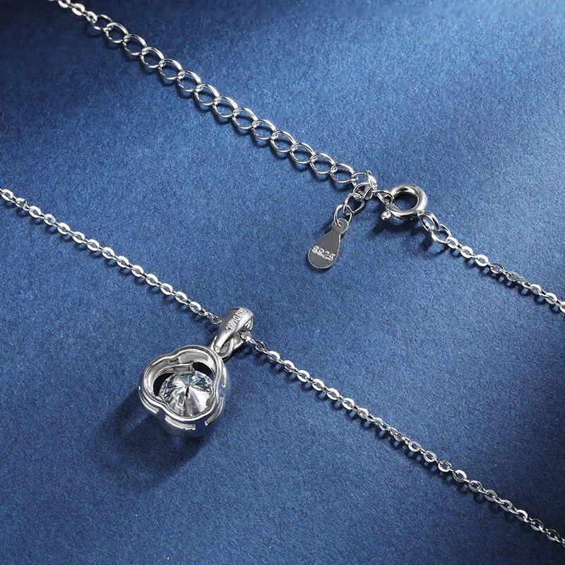 D Color 1CT Moissanite Pendant Necklace For Women GRA Certified S925 Silver Wedding Engagement Neck Chain Jewelry Gifts