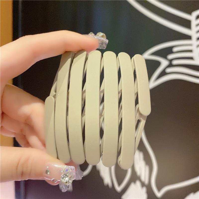 Składana opaska Morandi i retro francuska spinka do włosów na lato