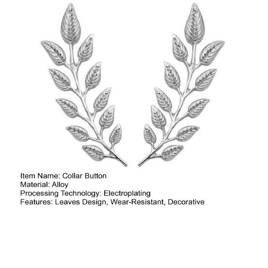 Women Collar Button Honeysuckle Leaf Shape Lapel Brooch Pin Suits Coats Bags Scarves Badge Versatile Accessory