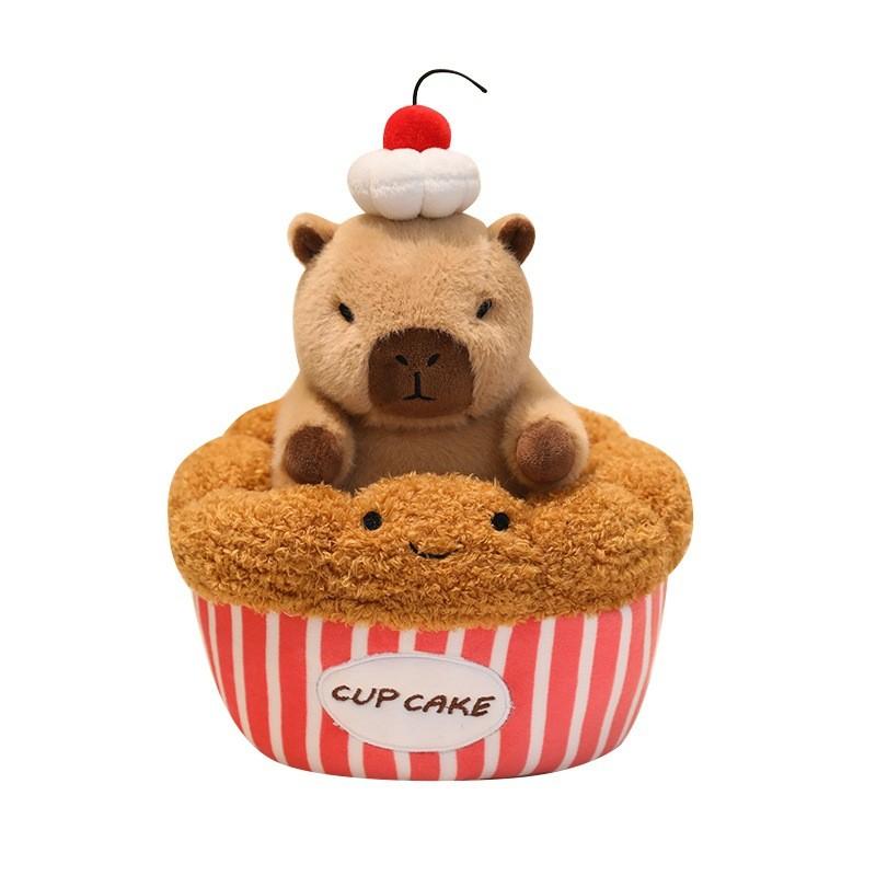 Pastries Desserts Capybara Potted Plush Toy Soft Filled Doll Child Gift Holiday