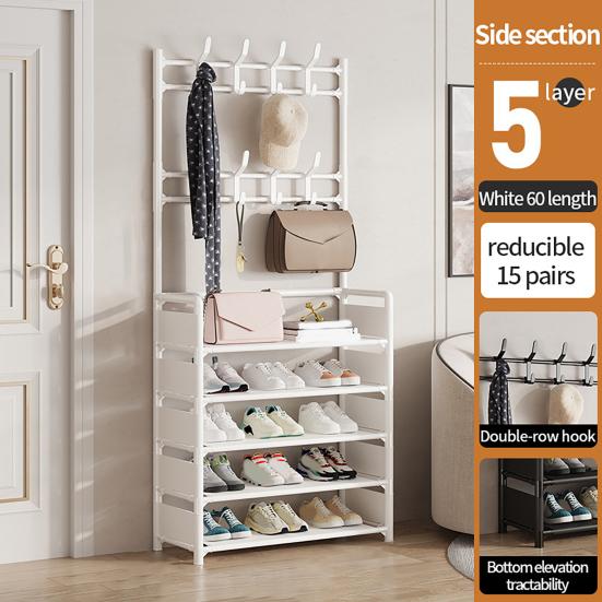 Multi-Layer Shoe Rack Doorway Clothes Hanger High Stability Simple Installation Shoes Shelf