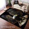Flannel Printed Eagle Rug Bird Art Design Soft Fleece Floor Mat Living Room Carpet Wildlife Decor American Symbol Rugs