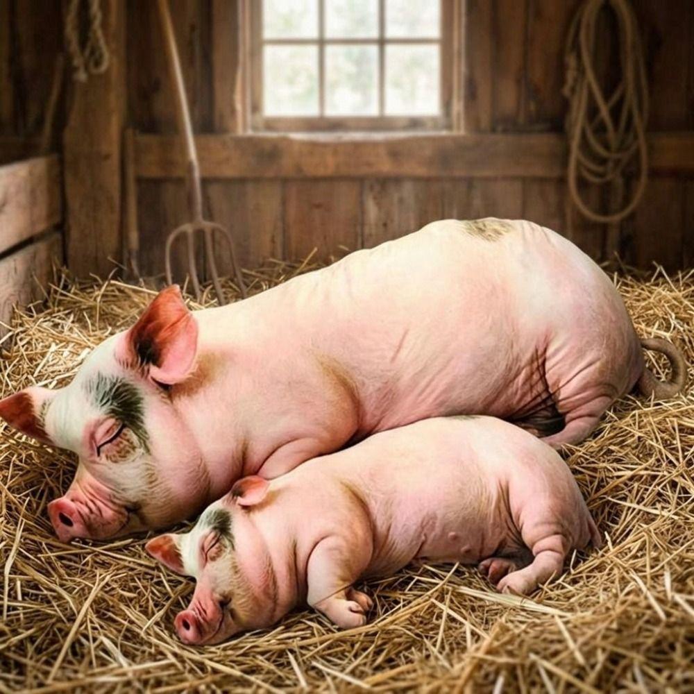 PP Cotton Filled Poultry Throw Pillows 40cm Size Pig Keychain Animal Cushion Doll Toys Bedroom Use