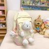 Schoolbag1011 New Cute Bear Schoolbag Girl Girl Junior High School Student Pupil Doll Backpack Fashion Color Matching Backpack