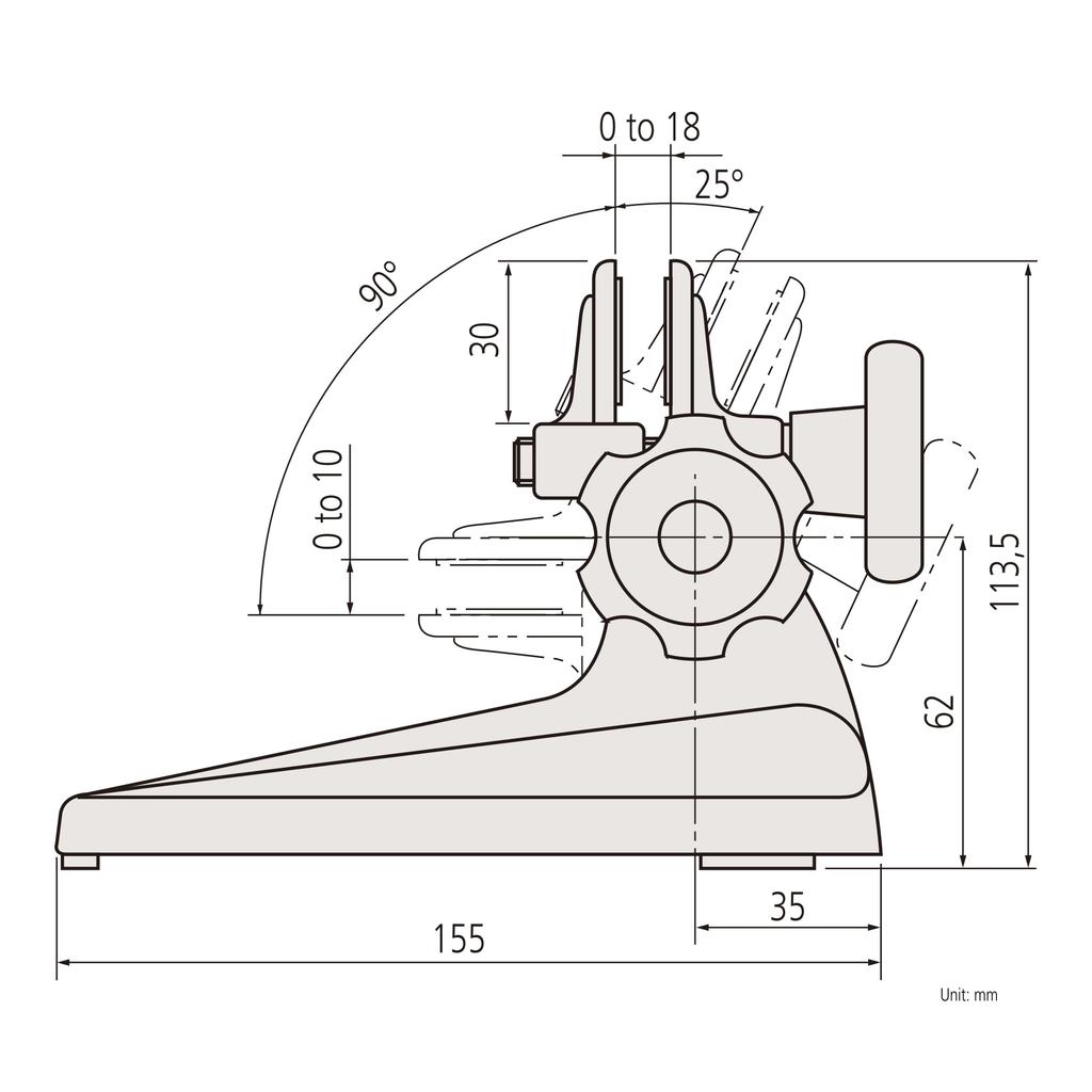 Support de micromètre Mitutoyo 156-101-10 MS-RB