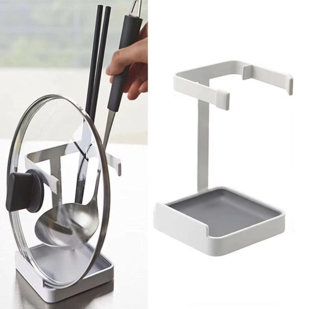 Tableware Storage Lid and Spoon Rest Holder Multi-Function Pot Lid Organizer Rack  Home
