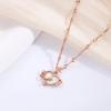 S925 Sterling Silver Heart Necklace: Women's Versatile Rose Gold Mother-of-pearl Jewelry