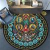 Ocean Life Glass Round Area Rug Under Office Chairs Bedroom Living Room Home Decor