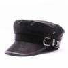 Internet Celebrities With Flat Top Leather Navy Hat Japanese Retro Versatile British Duck Tongue Octagonal Hat Tide Hat Children
