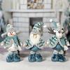 Retractable Blue Santa Claus, Snowman & Elk Christmas Ornaments