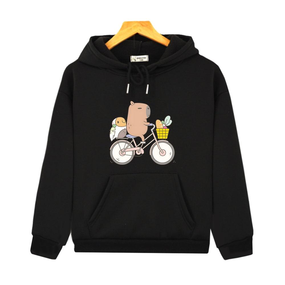 

Толстовки с капибарой и рисунком Bubu, морская свинка, велосипедная толстовка, топы с длинными рукавами для девочек, одежда Y2k, детский пуловер, одежда для маленьких мальчиков
