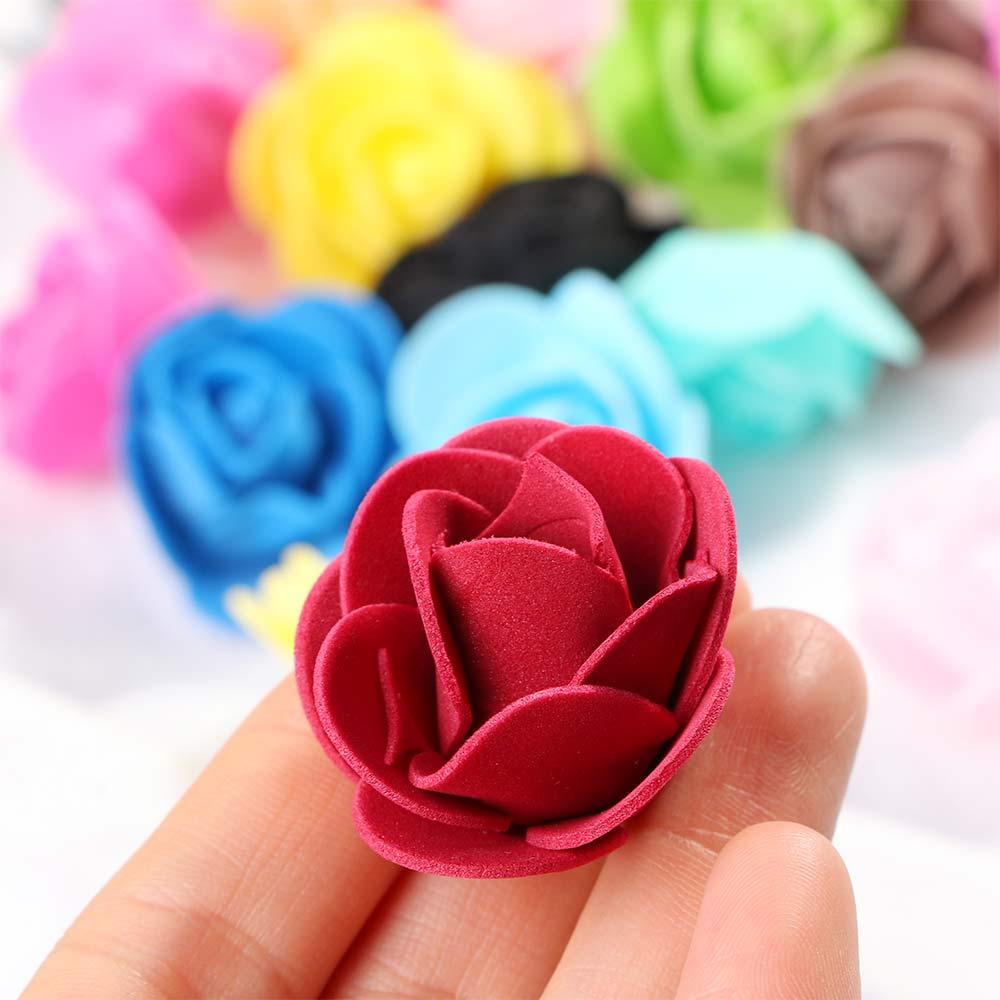 Flower Head Christmas Bear Party Supplies Artificial Flowers Foam Rose Flower Wedding Decoration