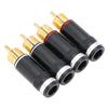 Preffair R1764 RCA Audio Plug 24K Gold Plated Signal Cable Plug for 6.5 Mm Cable