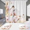 4-Piece Shower Curtain Set with HD Digital Printing | Waterproof, Drill-Free, Ideal for Home/Hotel Bathroom Partition