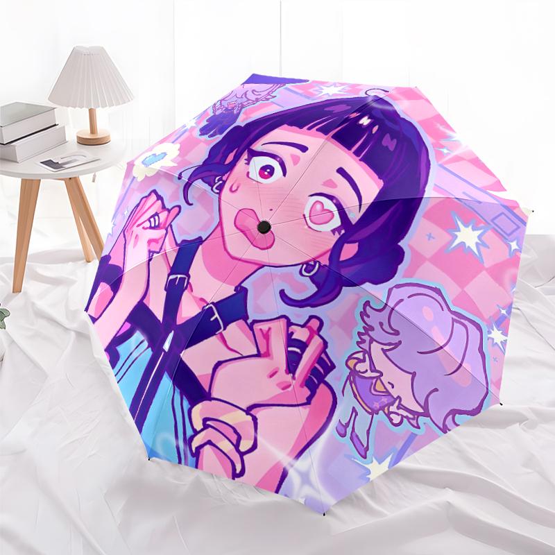 1pc KPop Demon Hunters ZOEY5 Umbrella, Sun Protection, And UV Shielding. It Has Eight Sturdy Ribs for Outdoor Use And Perfect Gift