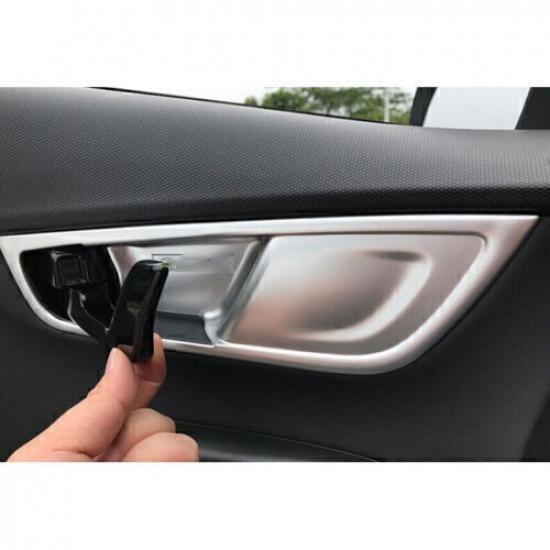 For Hyundai Kona Encino 2018-2023 Matte Silver Inner Door Handle Bowl Frame Trim