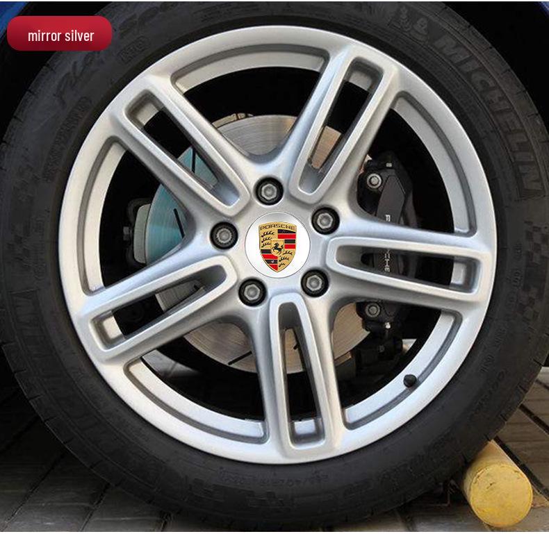 Compatible Porsche Wheel Caps for Cayenne, 911, Panamera, Macan - Color Logo Center Tire Caps