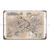 Fighting Fantasy Vlk z Ohňové hory Kniha her Mapa Kovové cedule Vintage Design Vlastní nástěnná dekorace Plechová cedule Plakát