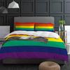 Colorful Rainbow Stripes Simple Duvet Cover With Pillow Case Custom 3pcs Bedding Set Quilt Cover Double Bed Home Textile