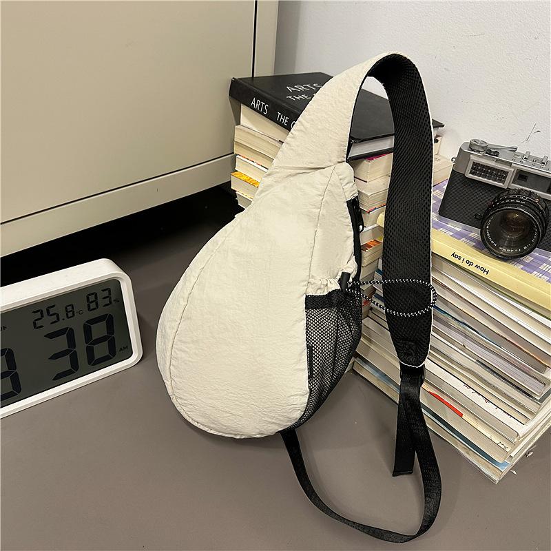 

Нишевая досуговая уличная спортивная досуговая нагрудная сумка женская новая универсальная модная сумка-мессенджер легкая тканевая сумка белый