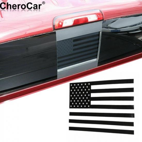 Rear Middle Window Trim Sticker Decal US Flag for Chevy Silverado/GMC Sierra