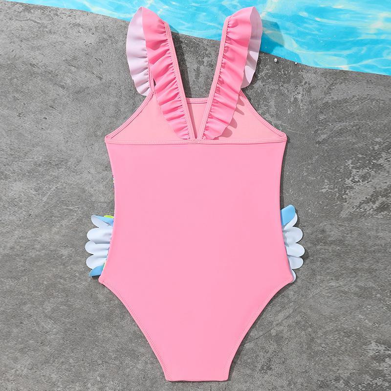2025 European & American Toddler Girls' Strappy One-Piece Swimsuit