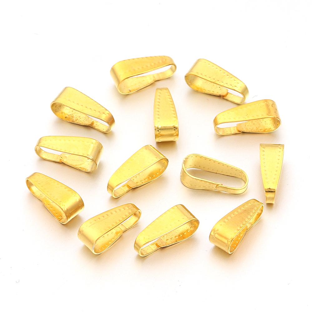 100pcs/lot Metal Pinch Clip Clasps Bails Pendant Claw Clasps For Necklace Earings Connectors Jewelry Making DIY Accessories