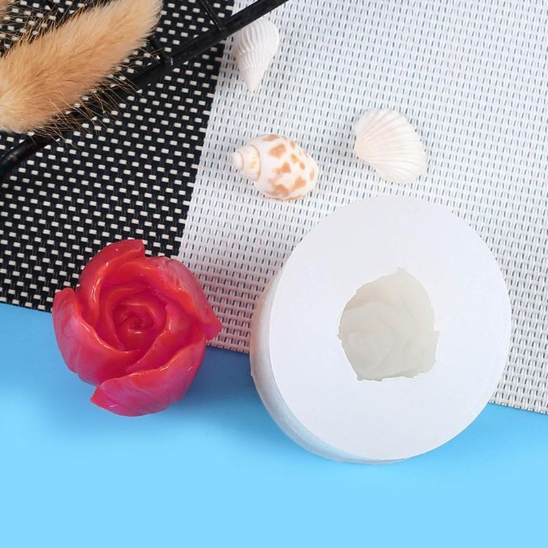 Flower Shape Candle Making Mold DIY Silicone Mold Handmade Plaster Resin Making Supplies for Soap Jelly and More