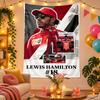 Polyester Wall Tapestry with Lewis Hamilton Design, Decorative Hanging for Bedroom Living Room Dorm