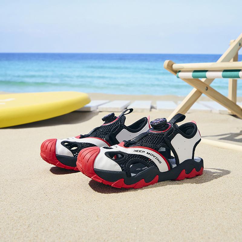 Anta Comfortable Trendy Sports Sandals Kids Footwear Black White Red A312326911-1