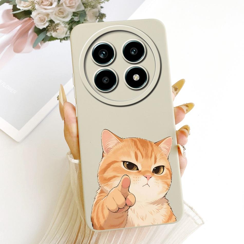 For Realme 13 Pro 13Pro+ Cute Cat Flower Cartoon Phone Case For Realme 13Pro Plus 5G Shockproof Soft Silicone Covers Bumpers