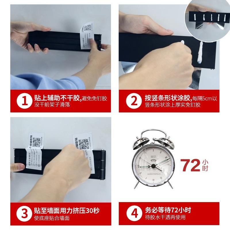 Black Simplicity Stainless Steel Towel Bar Rotating Towel Rack Bathroom Towel Rack Accessory